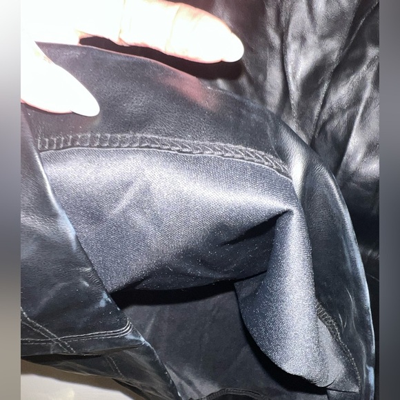 FIORUCCI Faux Leather Dress size 42IT/6 US Diagonal front zipper NWT - Picture 6 of 14